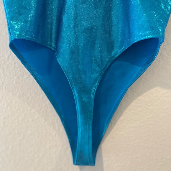 Laina Rauma onepiece bikini thong Metallic Blue Sm - Picture 6 of 12